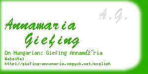 annamaria giefing business card